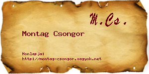 Montag Csongor névjegykártya
